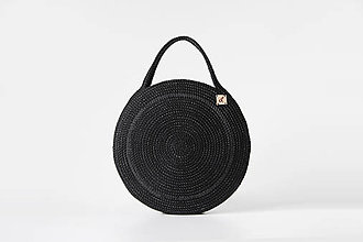 Kabelky - Kabelka kulatá černá - 11542808_