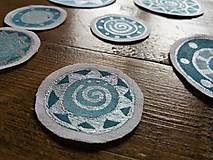 Materiál ručne robený - TYRKYSOVÝ MANDALOVÝ SET 62 - 11540705_