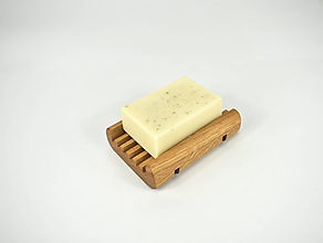 Nádoby - Mydelnička drevená DUB (varianta A: 7 x 10 x 2,5 cm) - 11542095_