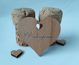 Darčeky pre svadobčanov - Malé drevené poďakovanie - 11551539_