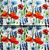 Papier - S1464 - Servítky - lúka, mak, lúčne kvety, akvarel - 11552076_