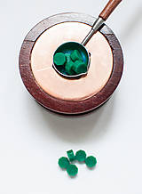Suroviny - Pečatný vosk - granulát / až 40 odtieňov (Zelená/ Emerald) - 11551823_