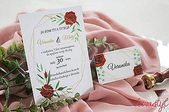 Papiernictvo - Kvetinové svadobné oznámenia - 11558258_
