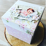 Papiernictvo - Exploding box - narodenie bábätka (dievčatko) - 11558981_