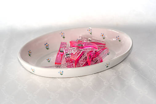 Nádoby - Oválna miska s kvietkami - 11559457_