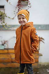Detské oblečenie - Detská softshell bunda - caramel - 11560651_