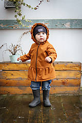 Detské oblečenie - Detská softshell bunda s volánmi - caramel - 11560844_