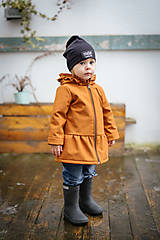 Detské oblečenie - Detská softshell bunda s volánmi - caramel - 11560845_