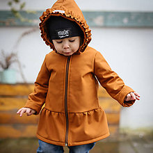 Detské oblečenie - Detská softshell bunda s volánmi - caramel (80) - 11560843_