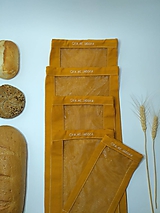 Úžitkový textil - Vrecúško na chlieb a pečivo - horčicové - 11562297_