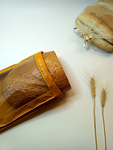 Úžitkový textil - Vrecúško na chlieb a pečivo - horčicové (1kg chlieb) - 11562309_