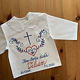 Detské oblečenie - Krstná maľovaná ľudovoladená - 11561076_
