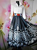 Blúzky a košele - FLORAL FOLK - biela dámska košeľa - 11564813_