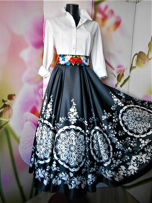 Blúzky a košele - FLORAL FOLK - biela dámska košeľa - 11564813_