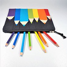 Taštičky - Taštička farebné ceruzky - 11565271_