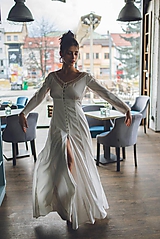 Šaty - Svadobné šaty vo vintage štýle na gombičky SKLADOM - 11565642_