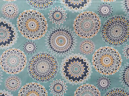 Textil - VLNIENKA DEKA a PRIKRÝVKA 100 % merino top super MANDALA mint mentolová - 11570825_
