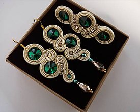 Sady šperkov - Šujtášový set (Zelená) - 11573099_