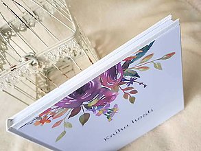Papiernictvo - Kniha hostí "Aubergine rose" - 11572918_
