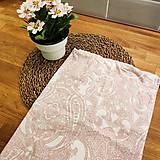 Úžitkový textil - Zero waste sada na nákup (Ružové ornamenty) - 11571815_
