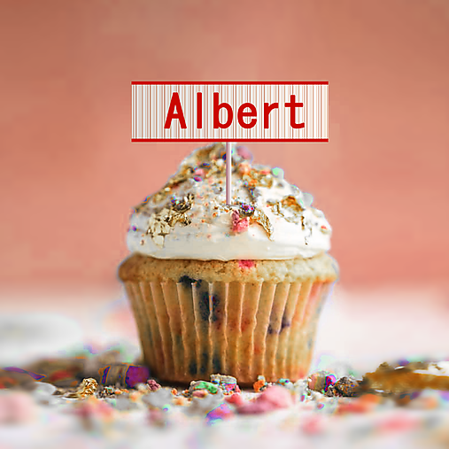 Dekorácie - Skoro simple menovka na cupcake (pásiky) - 11570099_
