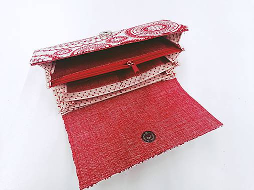 Peňaženka červené mandaly