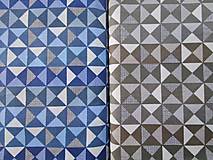 Textil - VLNIENKA DEKA a PRIKRÝVKA 100 % merino top super Origami Grey and Blue - 11575361_