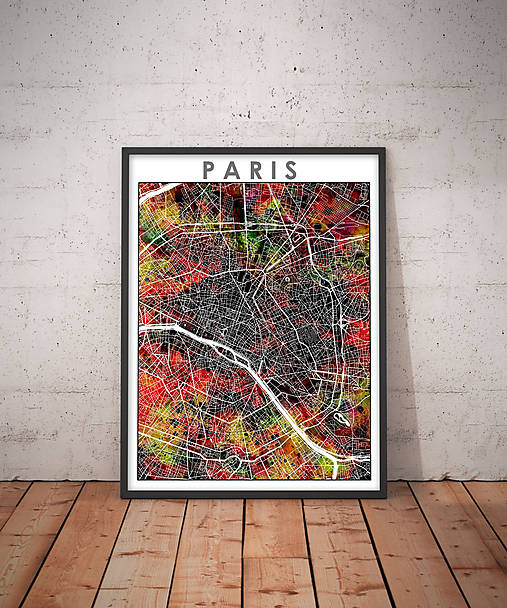 Mapa Paríž