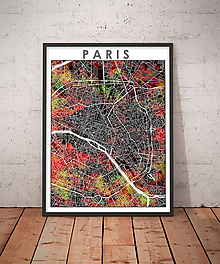 Grafika - Mapa Paríž - 11575253_