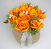 Dekorácie - Box so saténových kvetov A - 11573907_