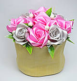 Dekorácie - Box so saténových kvetov D - 11574547_