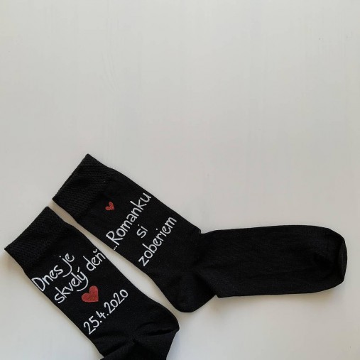 Maľované ponožky pre (ženícha)