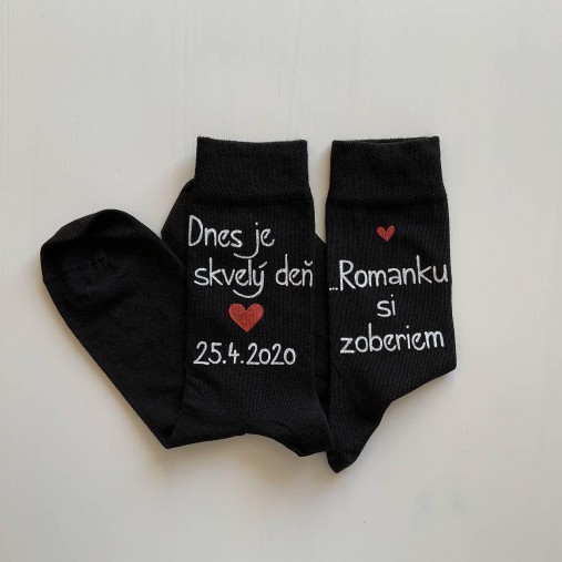 Maľované ponožky pre (ženícha)