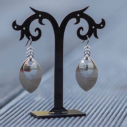 Náušnice - Náušnice Double Luxury (cappuccino and silver) - 11579385_