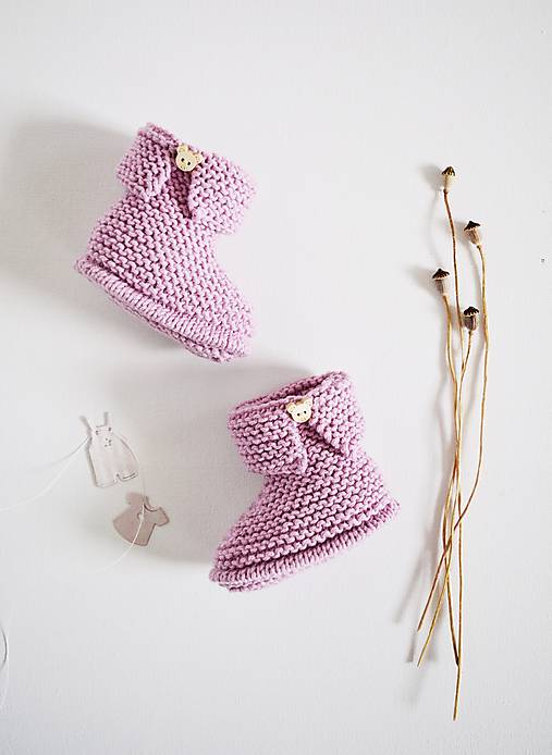 Detské topánky - Papučky pre bábätko - dievčatko (Levanduľová - dĺžka: 9 cm) - 11579254_