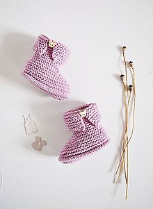 Detské topánky - Papučky pre bábätko - dievčatko (Levanduľová - dĺžka: 9 cm) - 11579254_
