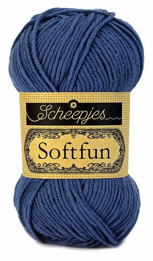 Galantéria - Scheepjes Softfun  (č. 2489 Denim) - 11578561_