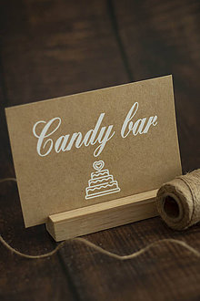 Papiernictvo - Informačná kartička hnedá - Candy bar - 11579021_