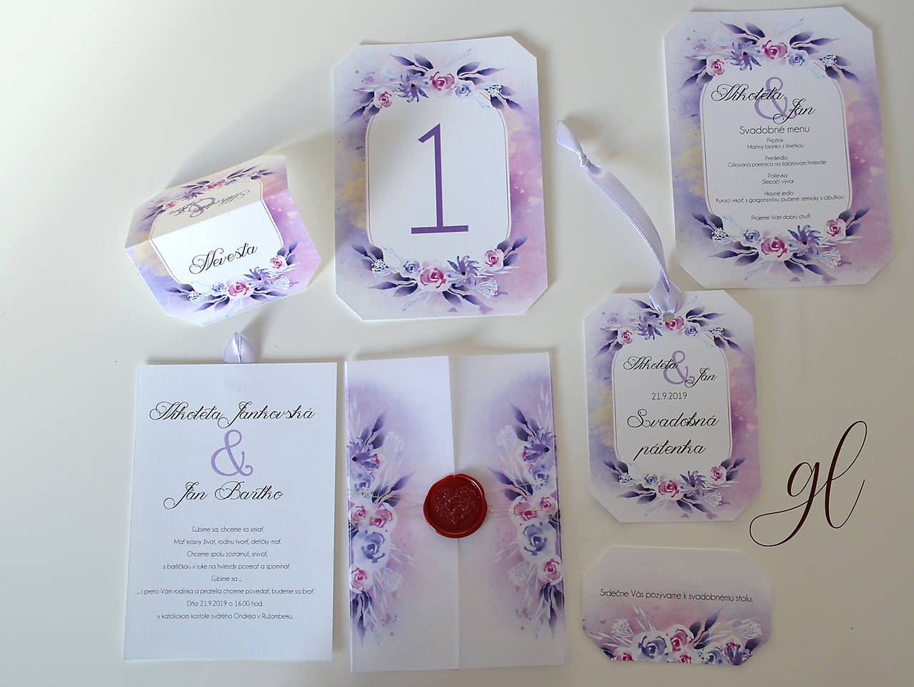 Svadobné tlačoviny pečať 