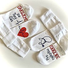 Ponožky, pančuchy, obuv - Sada maľovaných ponožiek pre najlepšiu (doktorku) - 11580376_