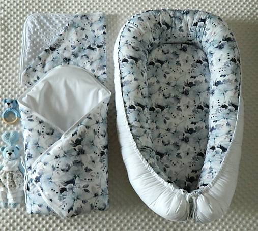 Detský textil - Set pre bábätko - Modrý motýľ - 11584048_