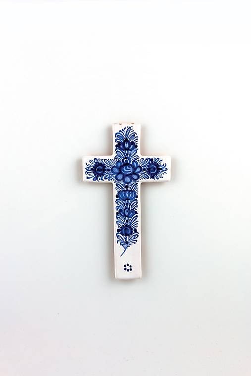  - Kríž (Modrý dekór) - 11582018_