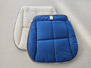 Úžitkový textil - RUNO SHOP Hrejivý sedák do auta 100% Ovčia vlna Baranček proti prechladnutiu a prehriatiu ROYAL BLUE kráľovská modrá - 11582593_
