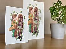Grafika - Mamy a dcéry -  Print | Botanická ilustrácia (A5) - 11584202_
