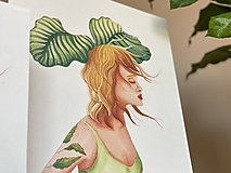 Grafika - Éterická kalatea - Print | Botanická ilustrácia - 11584248_