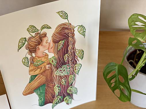 Mamy a dcéry -  Print | Botanická ilustrácia (A5)