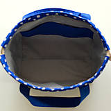 Iné tašky - Kráľovsky modrá bodkovaná tvoritaška - 11582685_