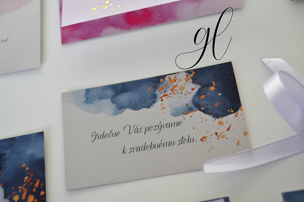 Svadobné oznámenie transparent akvarel (Pozvánka)