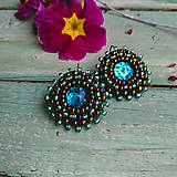 Náušnice - Sparkly earrings n.20- vyšívané náušnice - 11585057_