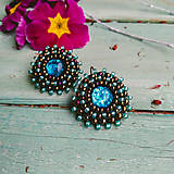 Náušnice - Sparkly earrings n.20- vyšívané náušnice - 11585059_